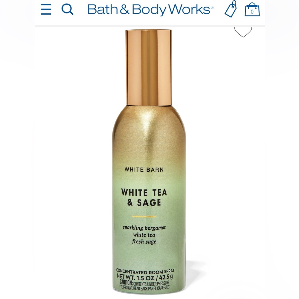 Bath and body works white tea and sage room spray 4 bottles